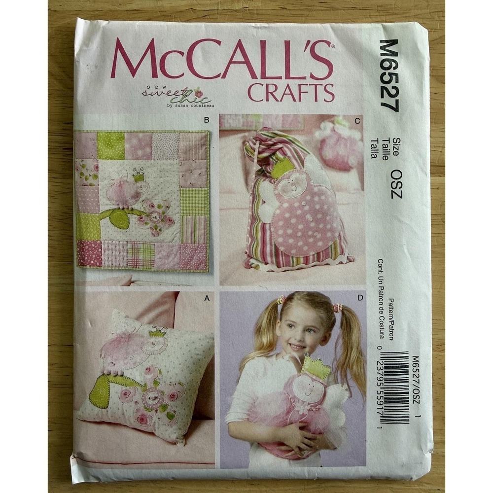McCall's Sew Sweet Chic Pattern‎ 6527 Home Decorations Pillows Bag Wall Hanging